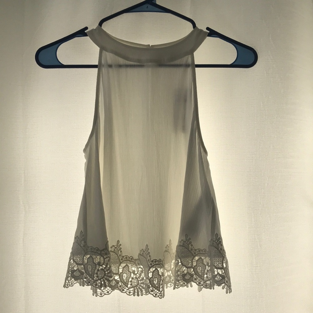 white tank top with lace - Picture 1 of 2